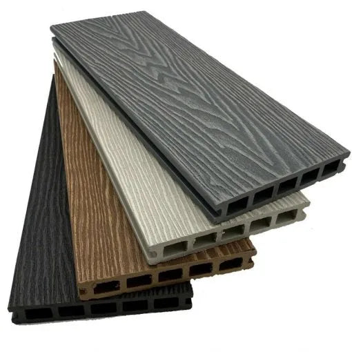 Woodgrain Composite Reversible Decking Boards 4.8m