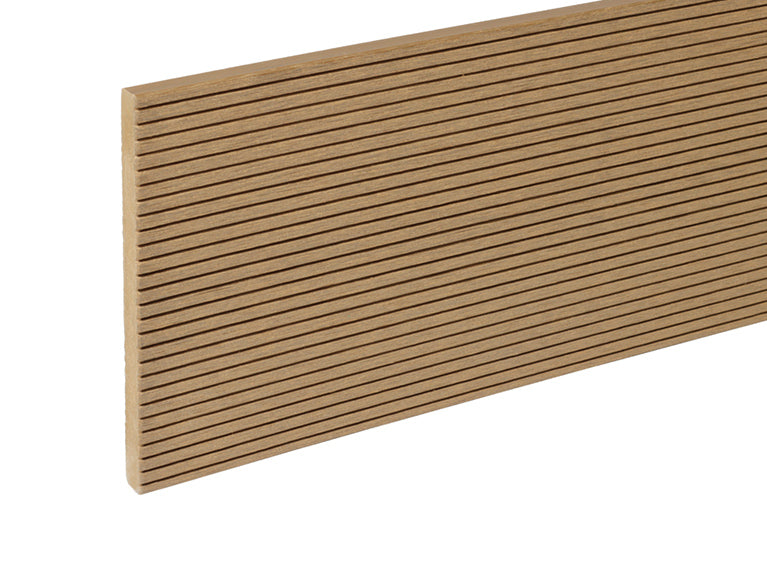 2.4m Composite Fascia Board Teak Groove