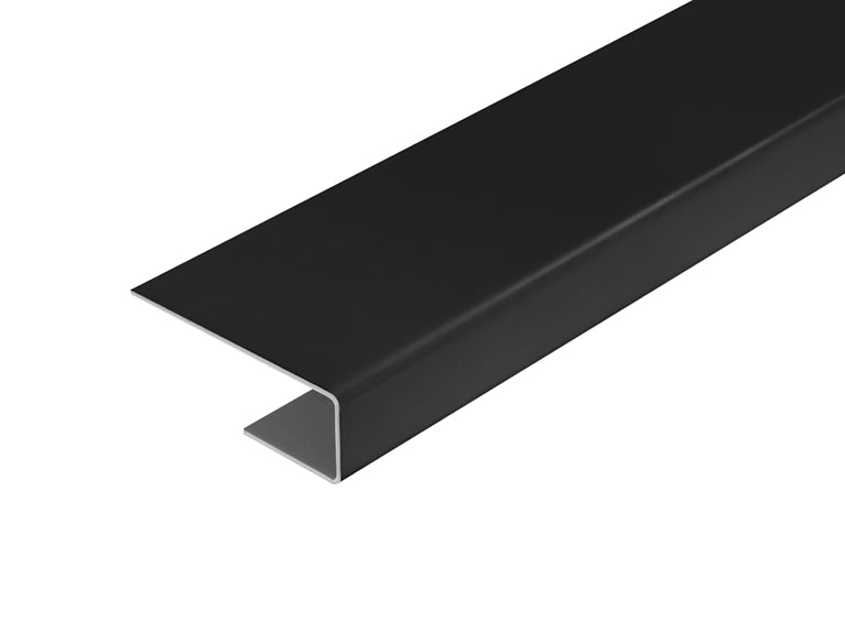 Double Board Connection Profile Fibre Cement Cladding Black