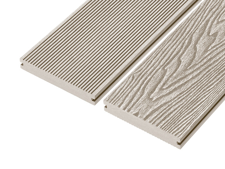 4m Solid Woodgrain Effect Reversible Composite Decking Board