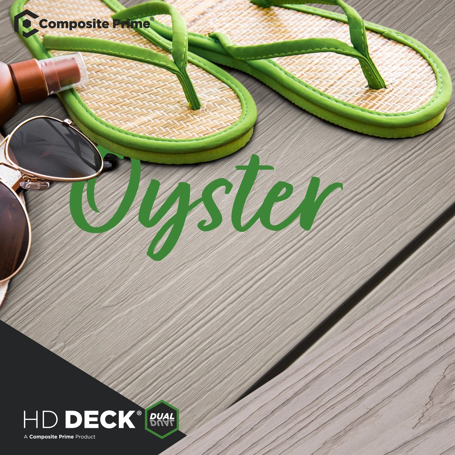 HD Deck Pro Premium Extra Wide Composite Decking Champagne/Oyster (Price per board)