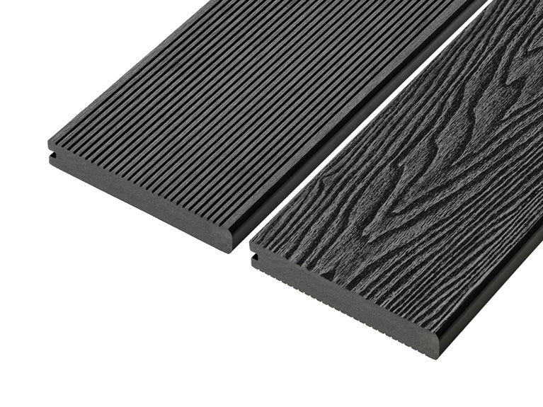 Charcoal 4m Solid Woodgrain Bullnose Composite  Board